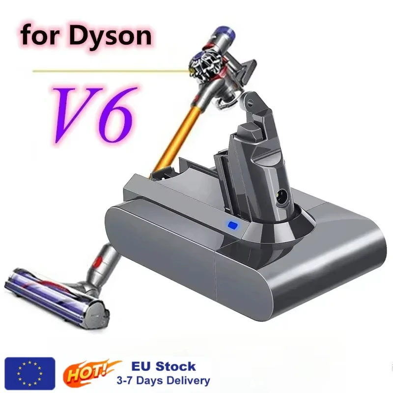 Nouvelle batterie Li-ion V6 21.6V 9800mAh pour aspirateur Dyson V6 DC58 DC59 DC61 DC62 SV09 SV07 SV03 SV04 SV06 SV05