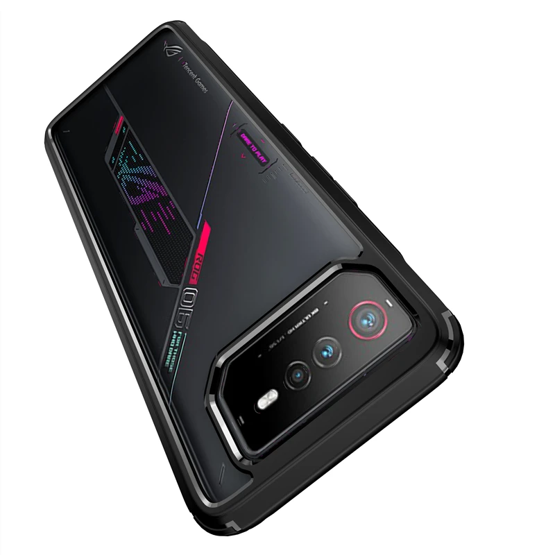 For ASUS ROG Phone 6 Case Stylish Transparent Back Cover For ASUS ROG 6 Pro Case Silicone Acrylic Shockproof Bumper Gaming Shell