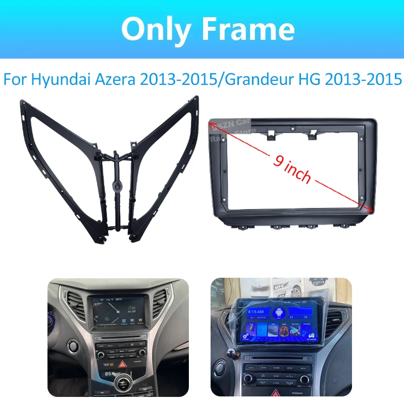 QSZN 9 inch 9.7 inch Car Frame Fascia Adapter For Hyundai Azera Grandeur HG 2006-2015 Android Radio Dash Fitting Panel Kit