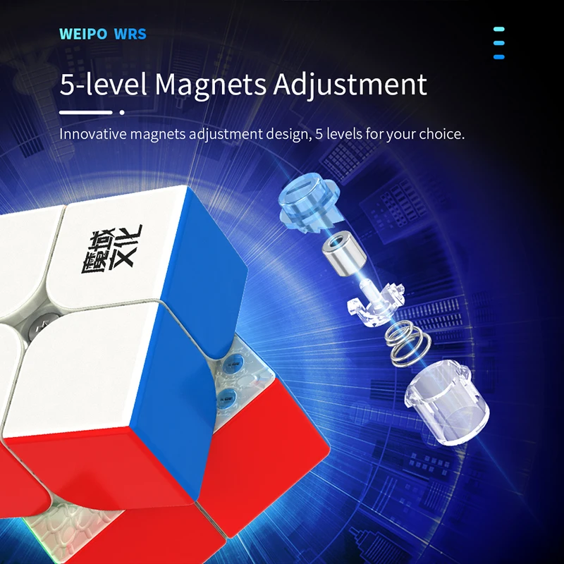 Moyu Weipo WRS Cubo Mágico Magnético, Brinquedos Fidget Profissionais, Anti-Stress Puzzle, WR S, 2x2x2