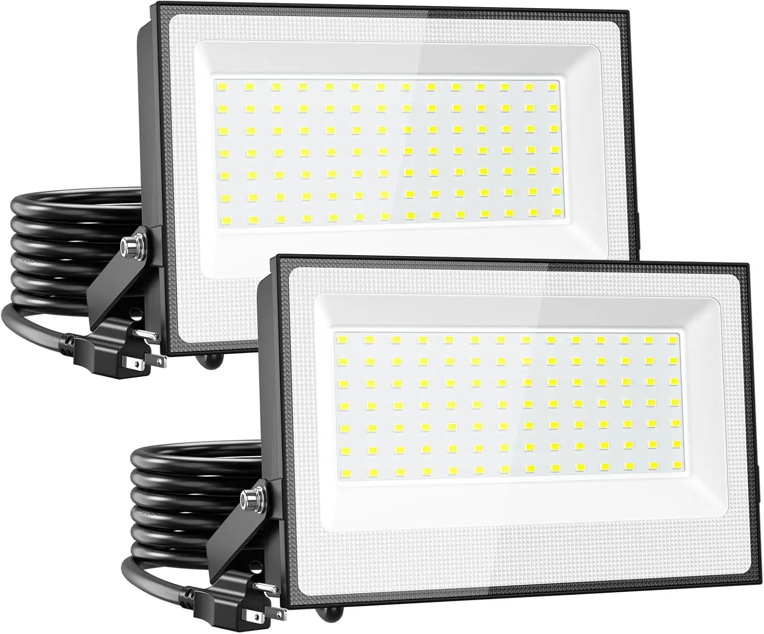 120W LED Flood Light, 12000lm Bright Outdoor Work Light with Plug, IP66 Waterproof for Yard Garage Stadium