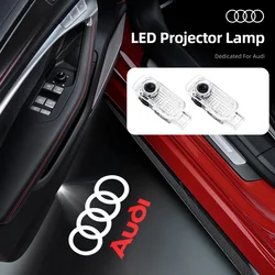 2 stücke Auto Tür Willkommen Lichter Led Projektor Lampen Dekoration Für Audi Sline A1 A3 A4 A5 A6 C5 C6 c7 A7 Q3 Q5 Q7 TT Etron B6 B7 B8