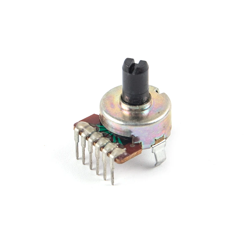 Wholesale 2Pcs Type 161 Semi-circular Shaft 50K B503 Potentiometer 6pin Power Amplifier Tuning Potentiometer Switch