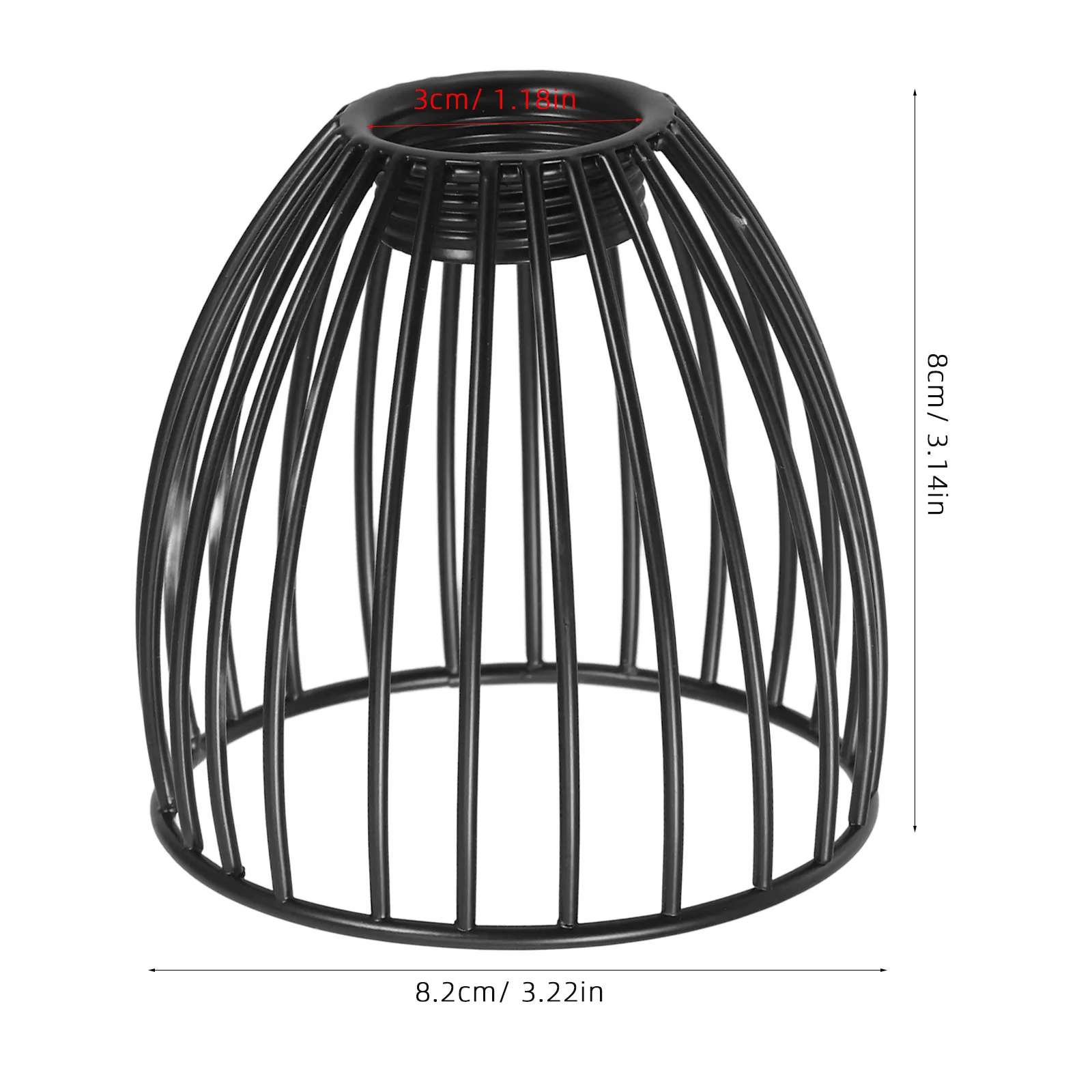 Mini Iron Birdcage Drum Lampshade Black Vintage Clip on Bulb Lamp Cover for Living Room Dining Floor Lampshade Classic Lamp