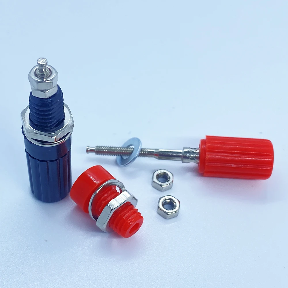 4mm Banana Binding Post Socket Terminal Audio Speaker Connector 4mm Banana Plug Test Probe Amplifier Jack Conversion Adapter