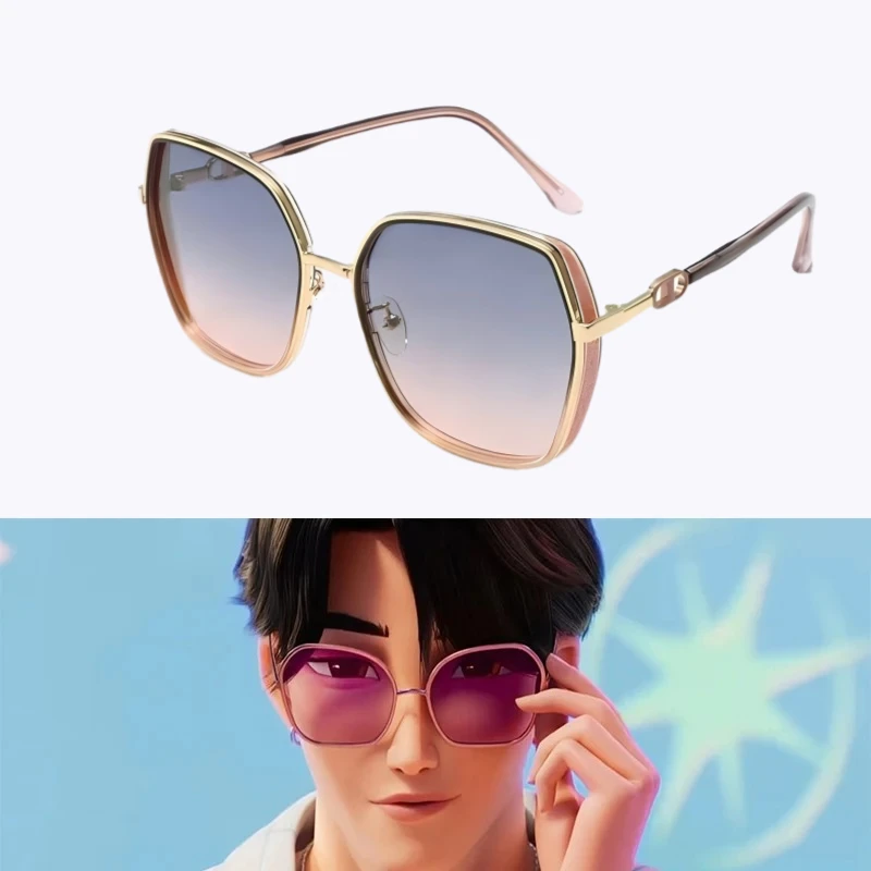 KPop Demon Hunters Jinu Cosplay Wig Sajaboys Dress Up Costume Accessories Anime Movie Role Play Sunglasses Man Necklace Earrings