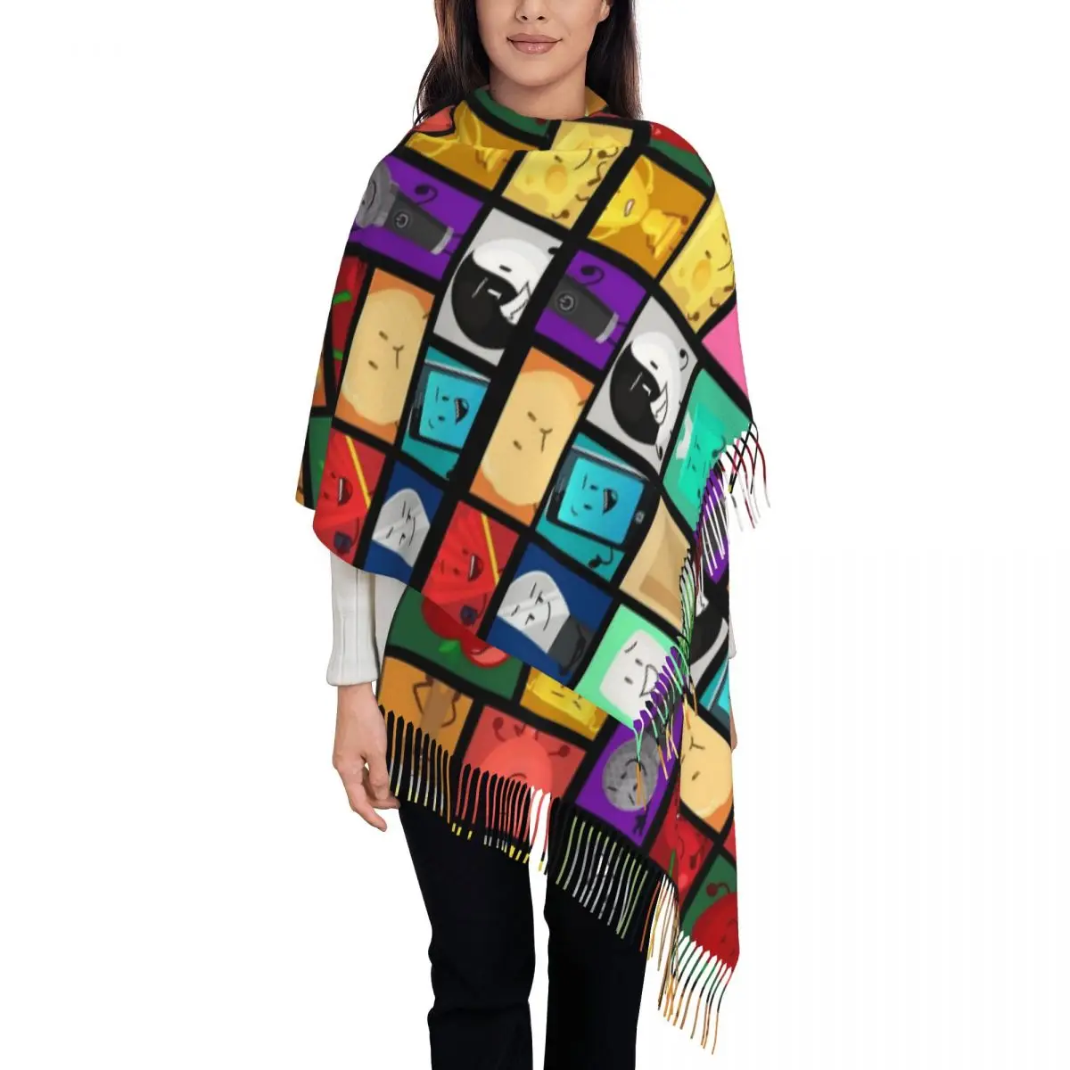 

Bfding Cartoon Scarf for Women Warm Winter Cashmere Shawls and Wrap Bfdi Long Large Scarves with Tassel Ladies