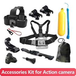 Accessories Kit for Gopro Hero 12 11 10 9 Black 8 7 6 5 4 insta360 X3 X2 SJ4000 EKEN H9 AKASO Strap Tripod Mount Go pro 9 Camera