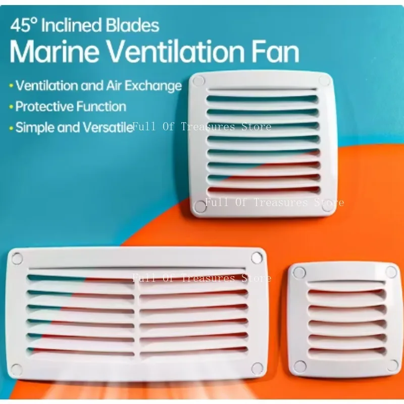 Marine RV Yacht Air Vent Louver Grille Exhaust Intake Fan Vent Cover Waterproof