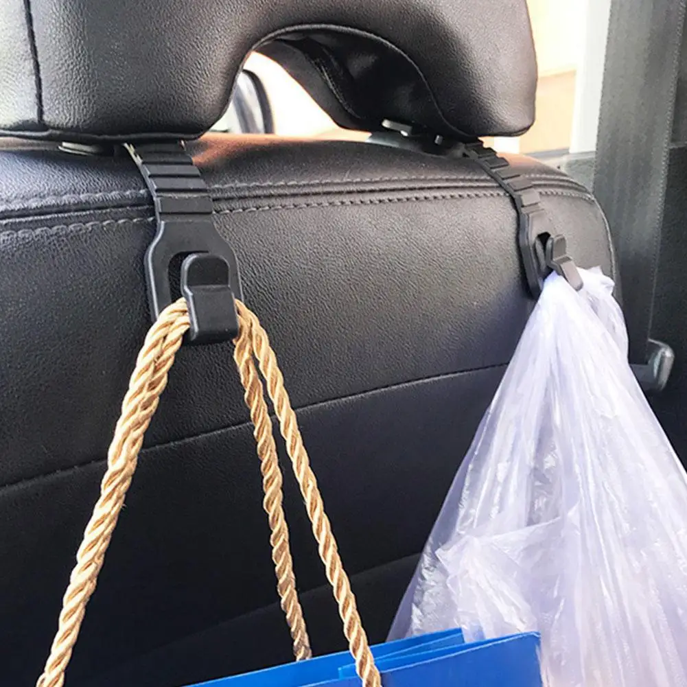2 шт., крючки для подголовника автомобиля, вешалка для сумок, держатель, зажимы, автозастежки, крючки для хранения автомобиля, аксессуары для интерьера T3N9