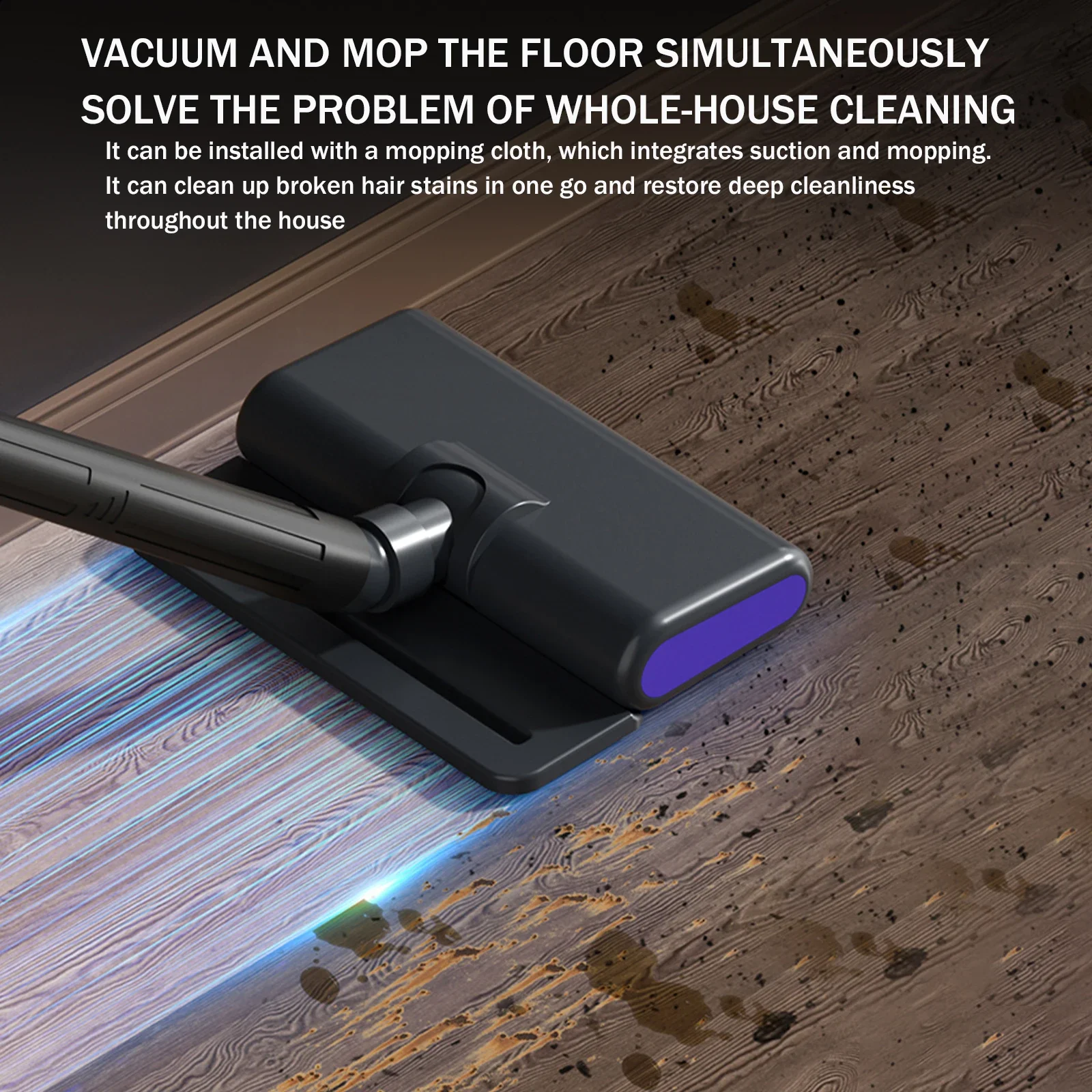 휴대용 무선 휴대용 진공청소기, 충전식, 자동차/사무실/가정용 사이클론 흡입 - 강력하고 가벼움