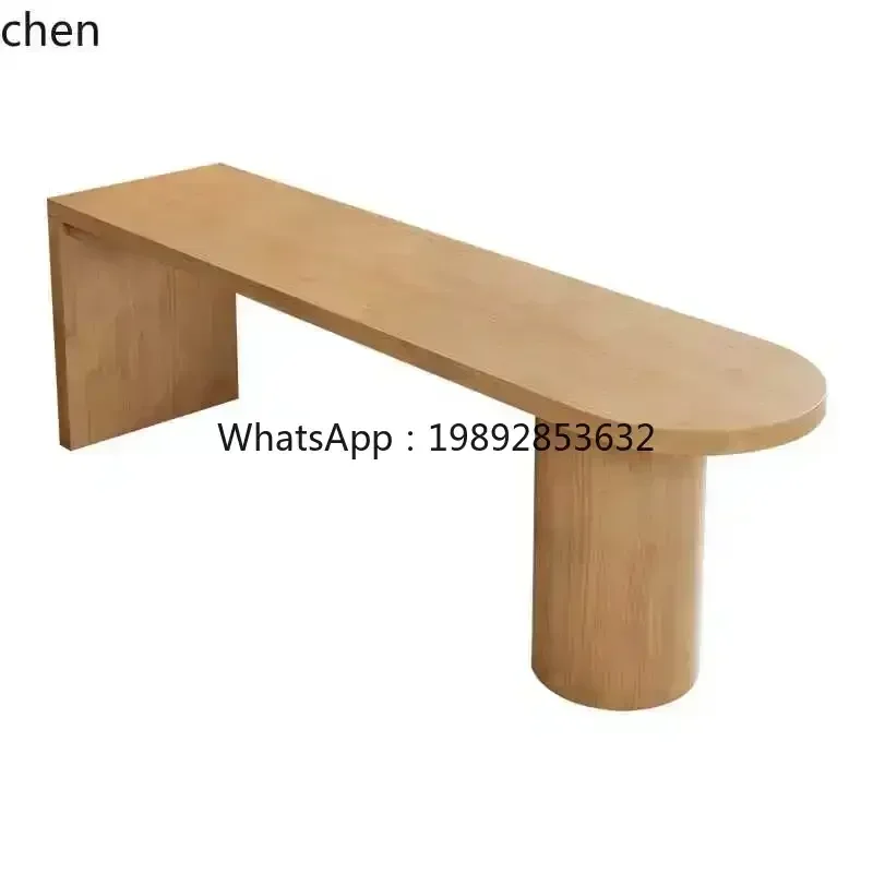 u18Solid Wood Double Desk Long Table Home Student Learning Writing Desk Computer Desk Reading Table Room