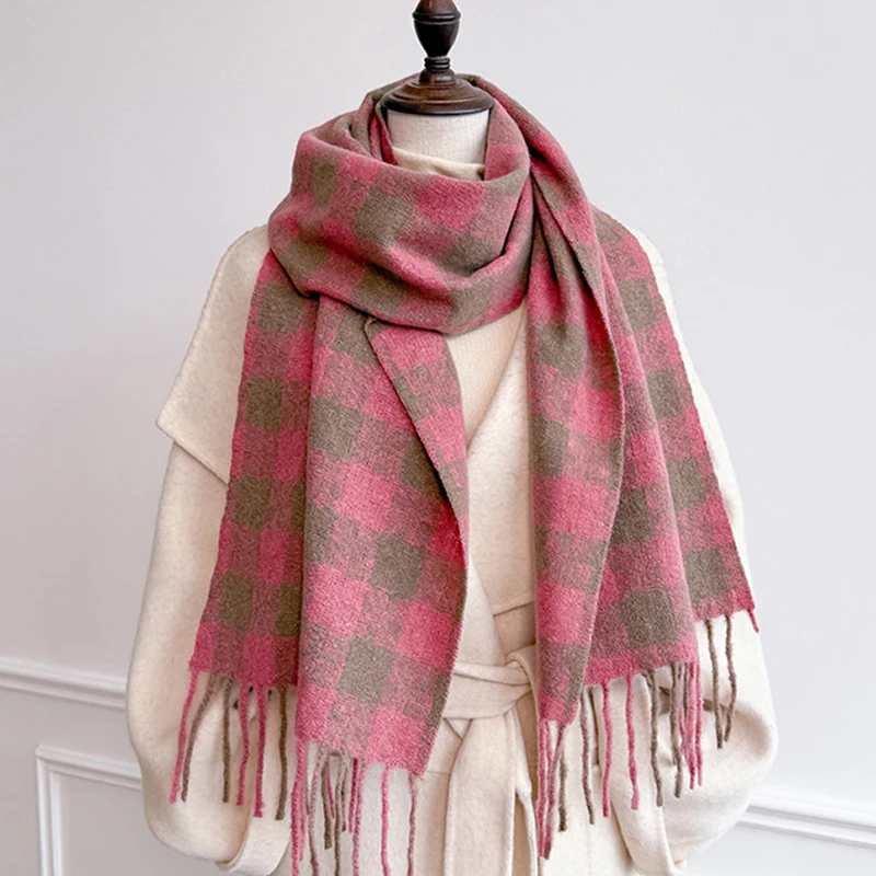 

Luxury Brand Classic England Style Women Scarf Fashion Stripe Plaid Scarves Tassel Shawls Pashmina Lady Wrap Poncho Stoles