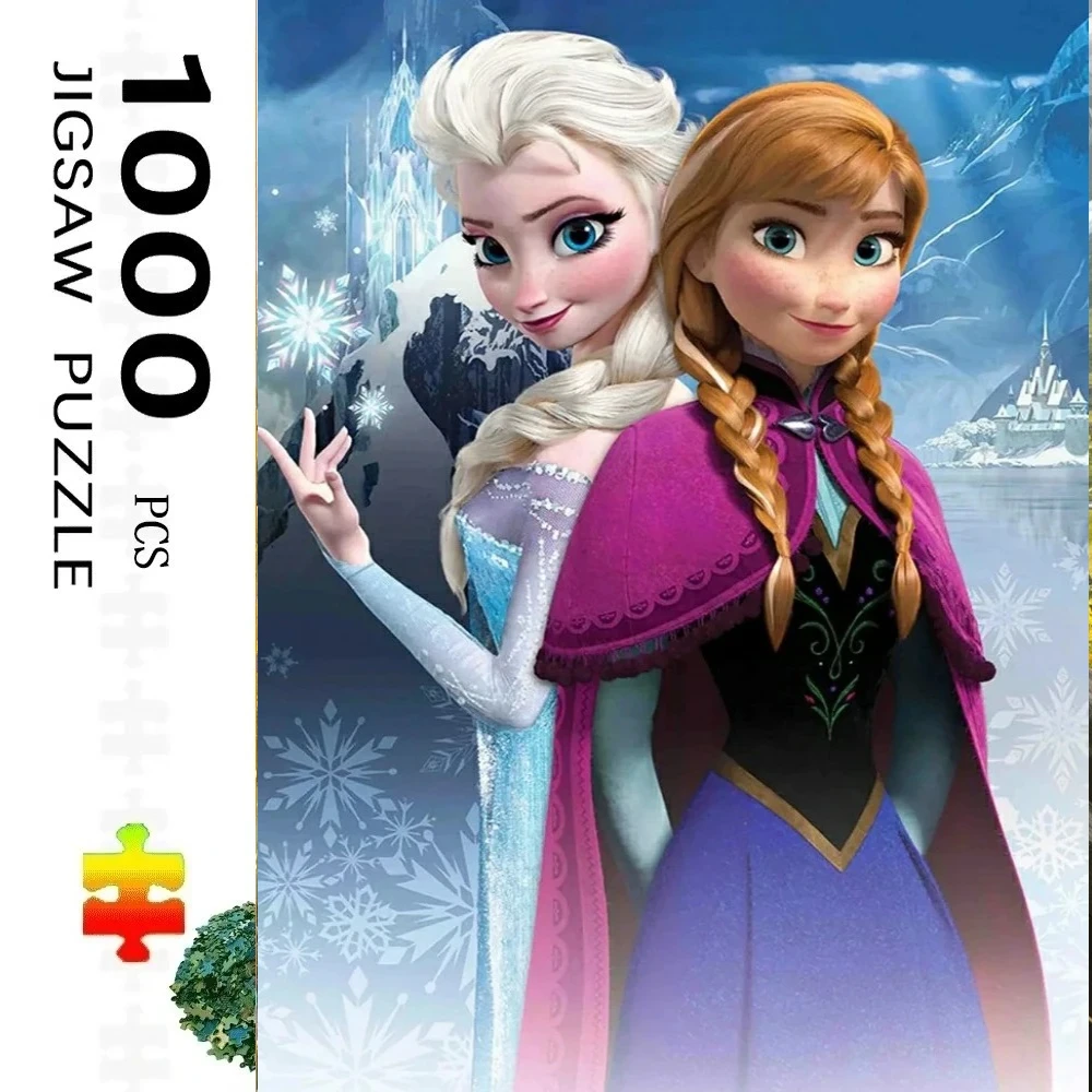 

1000 pcs Elsa Disney Princess Puzzle Home Decor Adults Puzzle Games Family Fun Floor PuzzlesEducational Toys for Kids