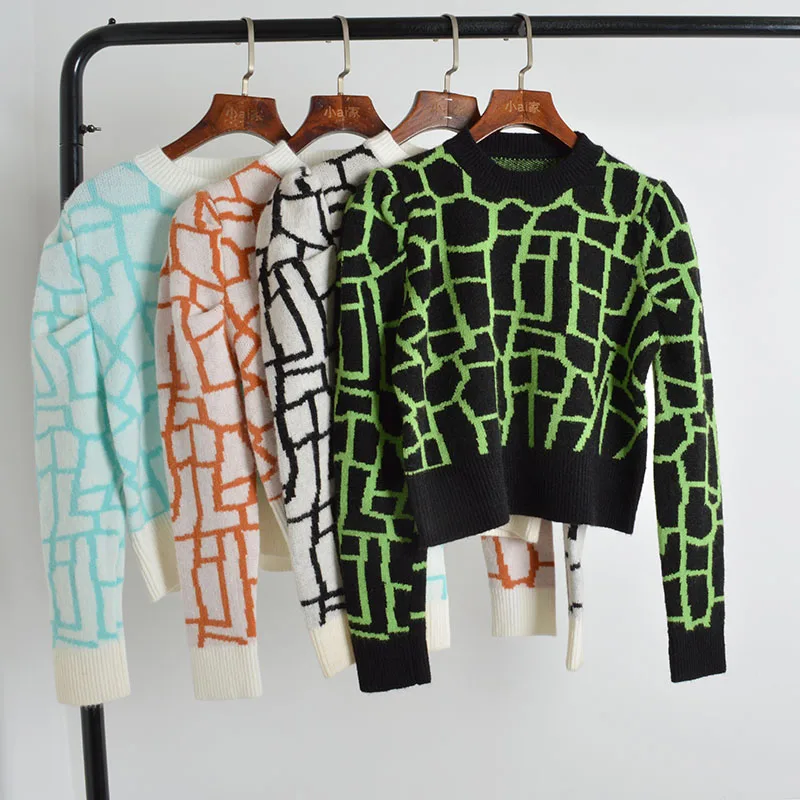 

Faionable Thi Bubble oulder Top Женский ор Свитер Осень Зима Утягивающий Длинный светящийся вязаный круглый пуловер Ne