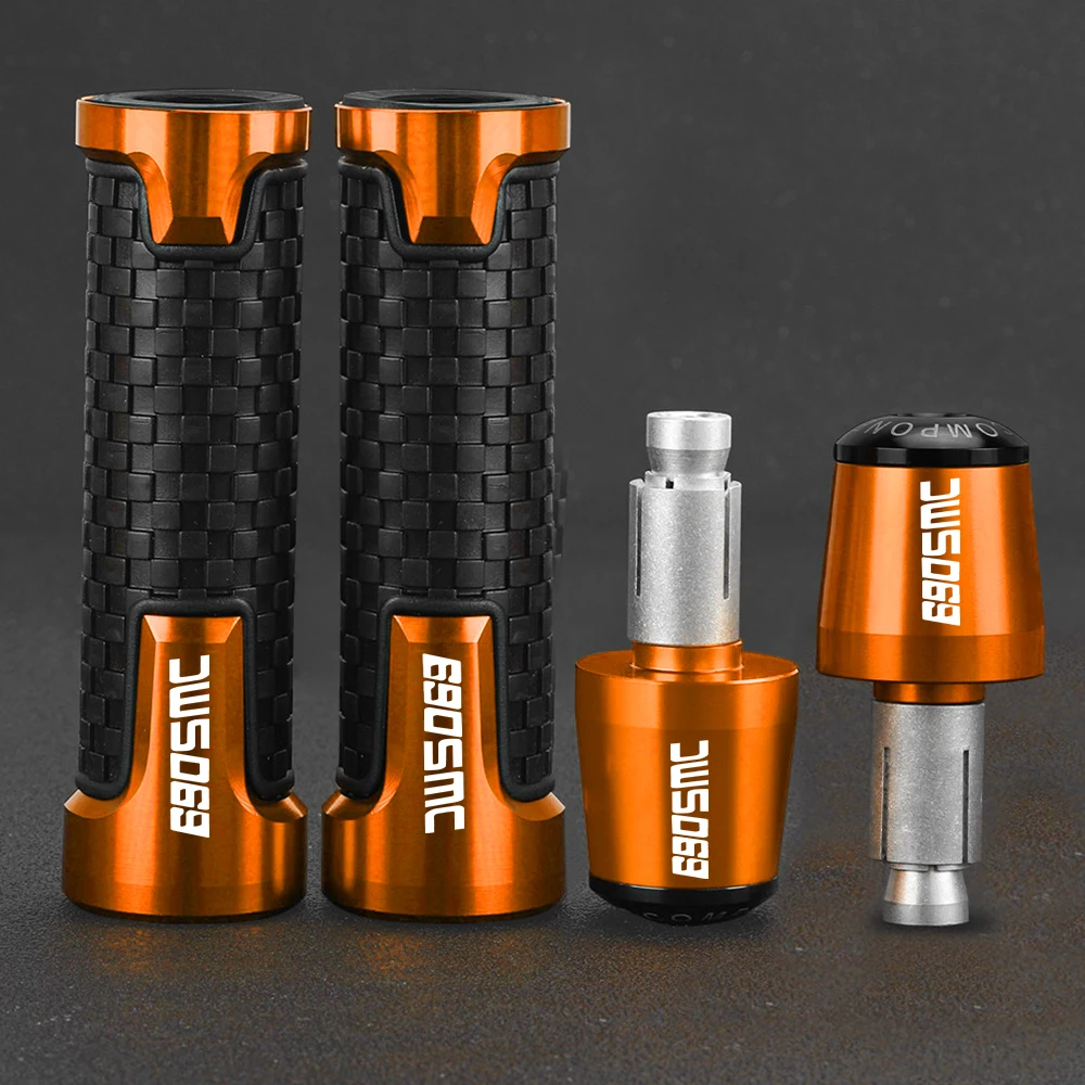 

For KTM 690SMC 690 SMC 690SMC-R 2007-2022 2023 2020 2024 2021 2019 Motorcycle 7/8" 22MM Handlebar Grips Handle Bar Cap End Plugs