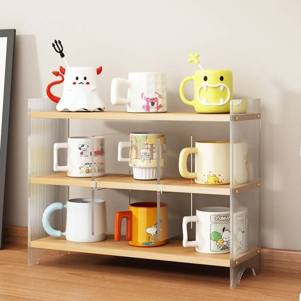 Desktop Storage Rack Plastics Stationery Shelf Bathroom Organizer and Storage Bookcase Office Accessories Bookshelfe Cup Holder