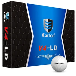 Caiton Pro Golf Tournament Balls - 4-Layer Structure, DuPont Surlyn Material, Increases Distance by 30 Yards, (12/6/3 Pack)
