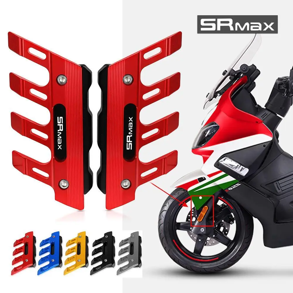 

With Logo For Aprilia SRMAX300 SRMAX250 SR MAX 300 250 Motorcycle Aluminum Mudguard Side Protection Front Fender AntiFall Slider