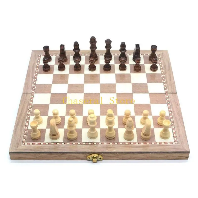 E7CE 1Set 3-in-1 Schachbrettspiele für Aktivitätszentren Traditionelle Schachstimulation Brettspiele Aktivität Holzschach