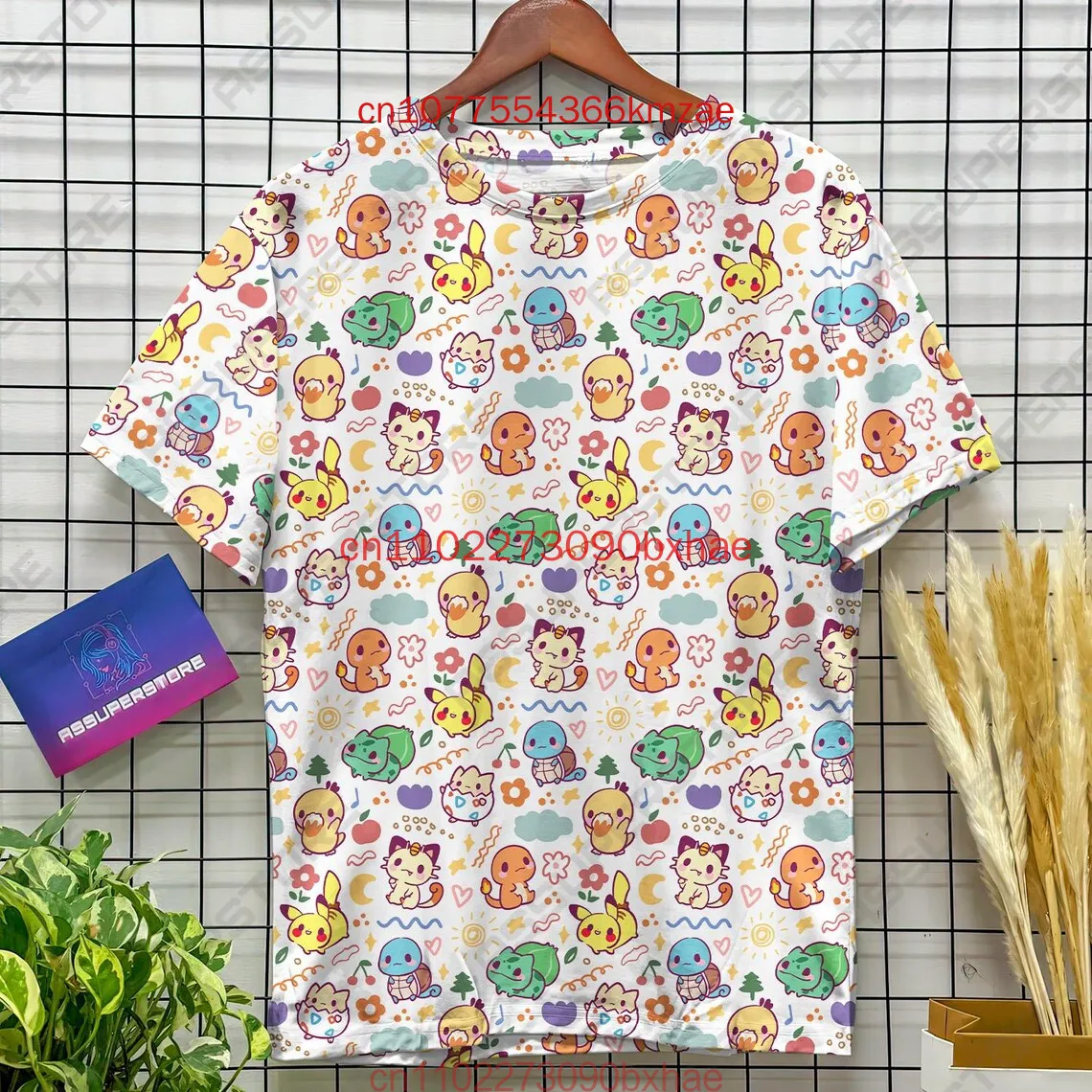 

Новинка 2025, мужская футболка с коротким рукавом «Покемон», карнавальный костюм, милая уличная забавная детская футболка, спортивный быстросохнущий топ