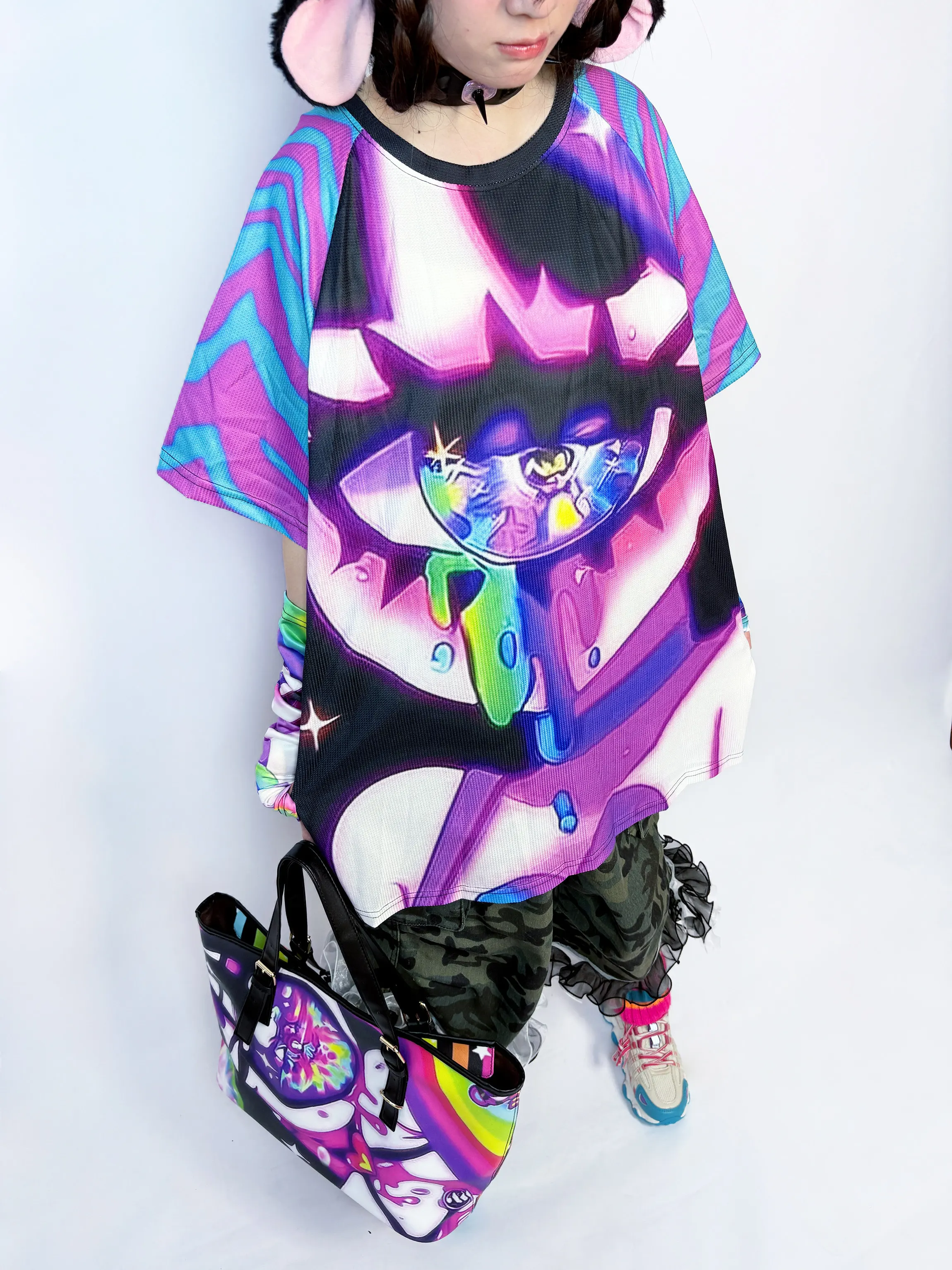 2026 Visual Impact Sweet‑Cool 3D Print T‑Shirt Cyberpunk Y2K Harajuku Unisex Adults Kids Large Pattern Short Sleeve Casual Tee