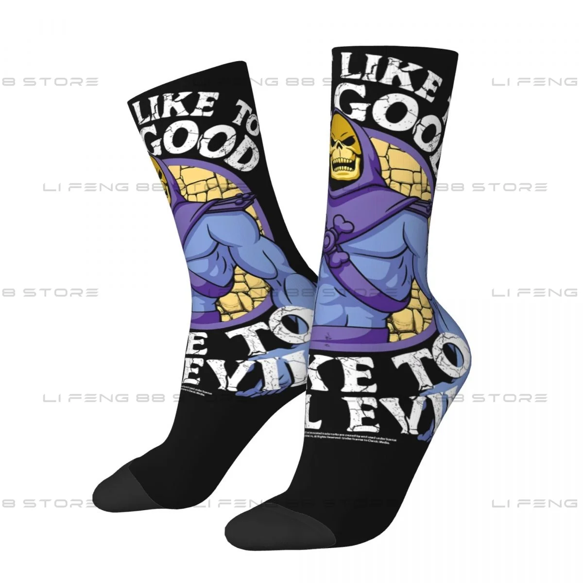 I Like To Feel Evil Masters Of The Universe Unisex Winter Socks Cycling Happy Socks Street Style Crazy Sock