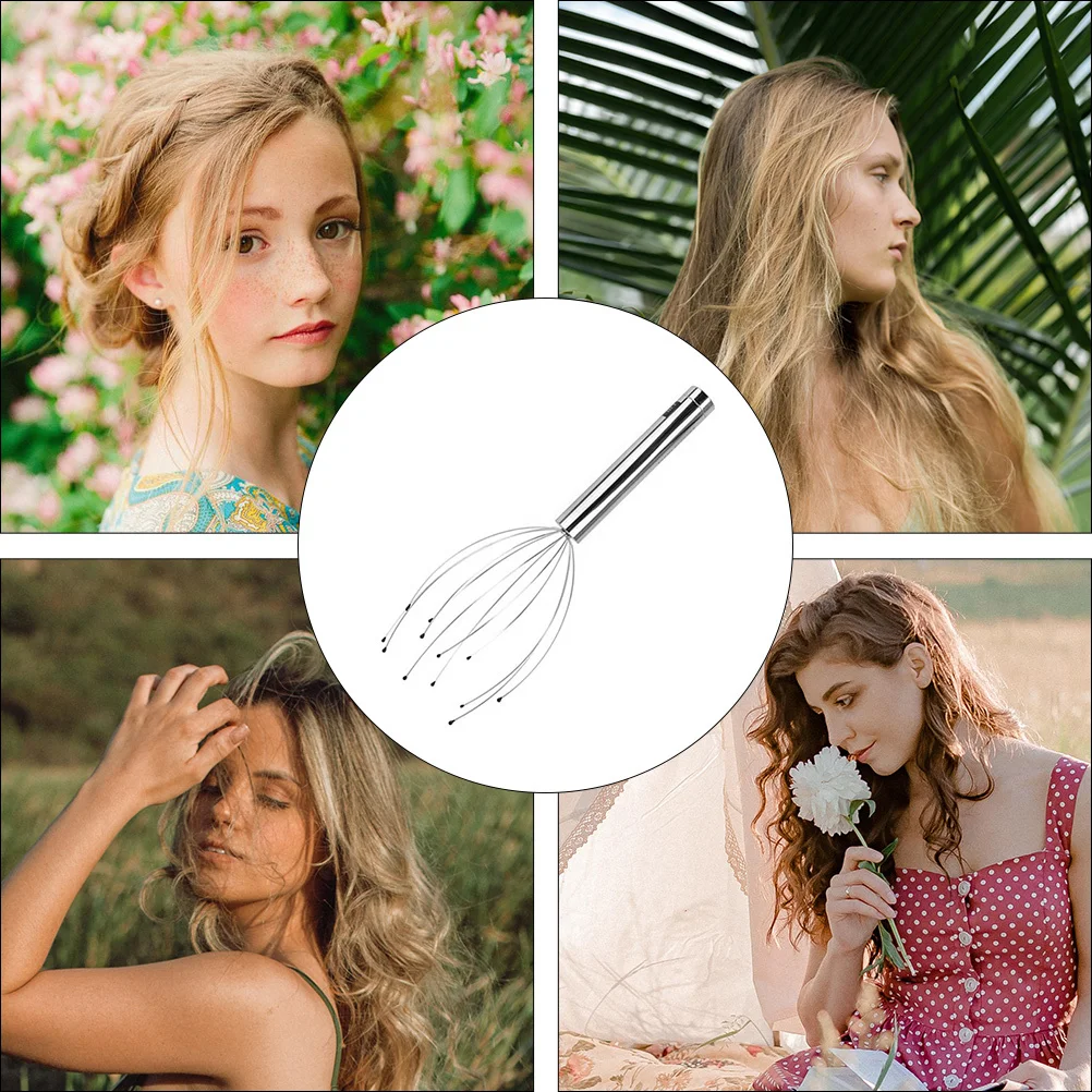

1Pcs Handheld Scalp Massager Tool High Quality Metal Head Massager for Stimulating Follicles Ideal Gift for Family Scalp Care