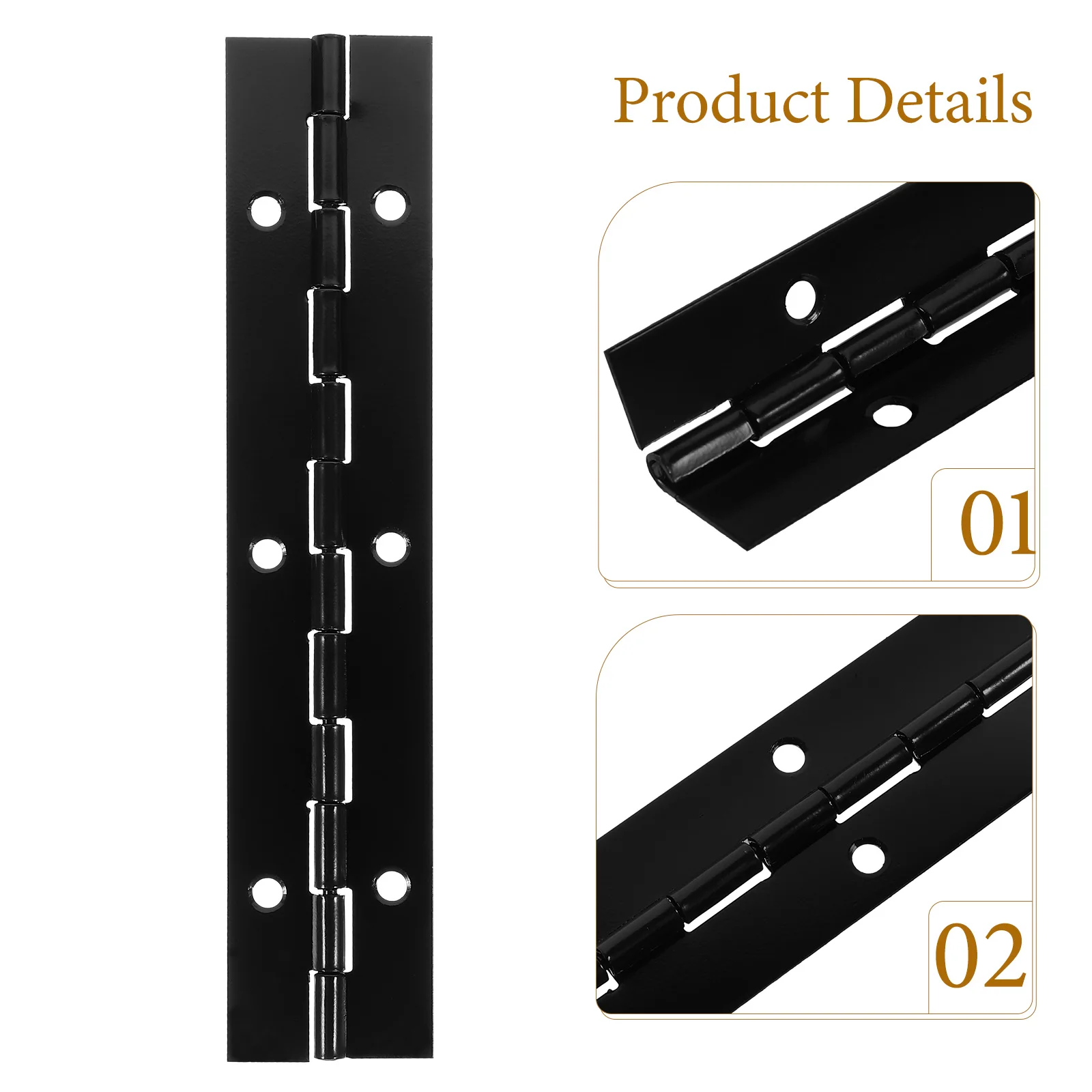 6 قطع مفصلات أبواب معدنية شديدة التحمل لأبواب الخزانة والأثاث الداخلي الخارجي ومفصل البيانو عملية سلسة #6