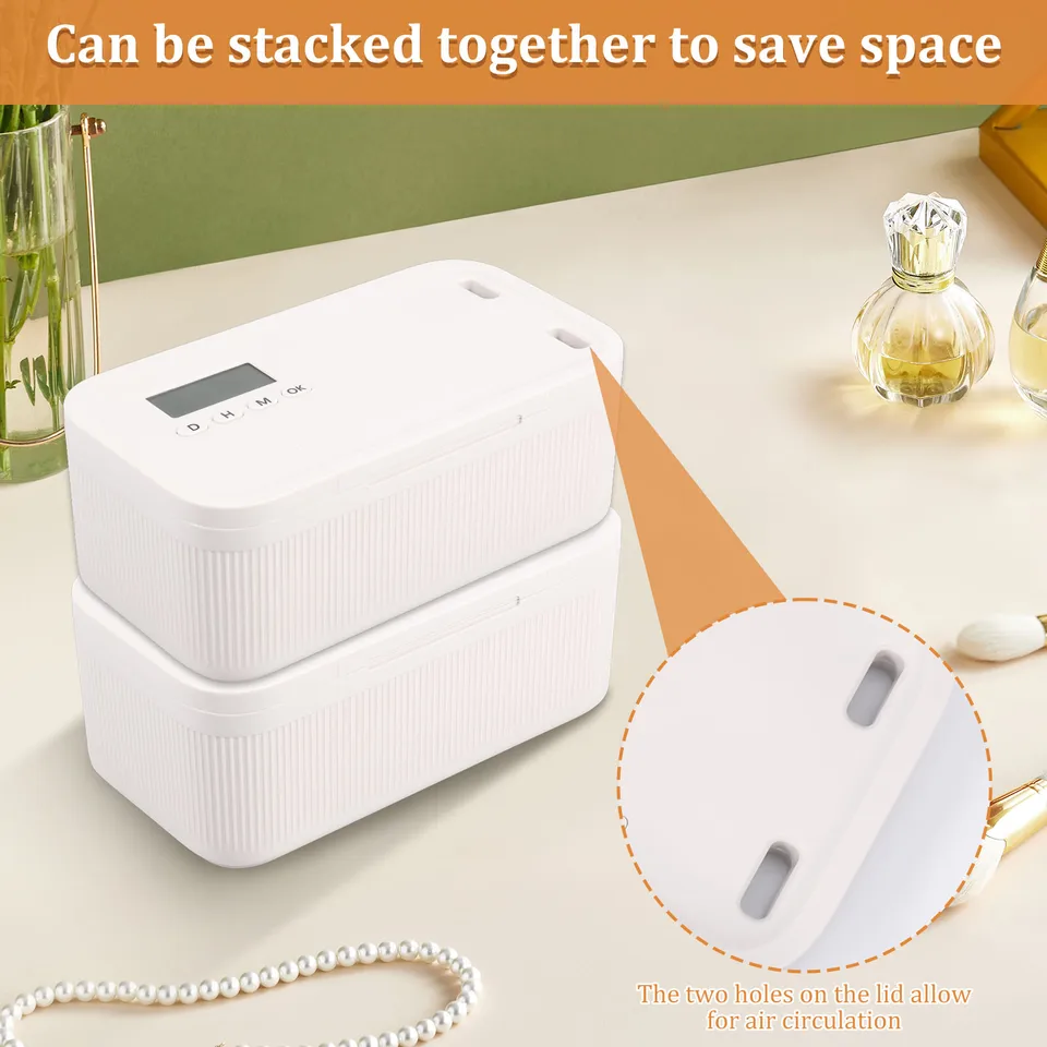 timer locking box for cigarette Case Tobacco Lock Windproof USB Rechargeable w/h LCD Display It will be count down for 5 seconds Electronic Timed Lock Box Cigarette