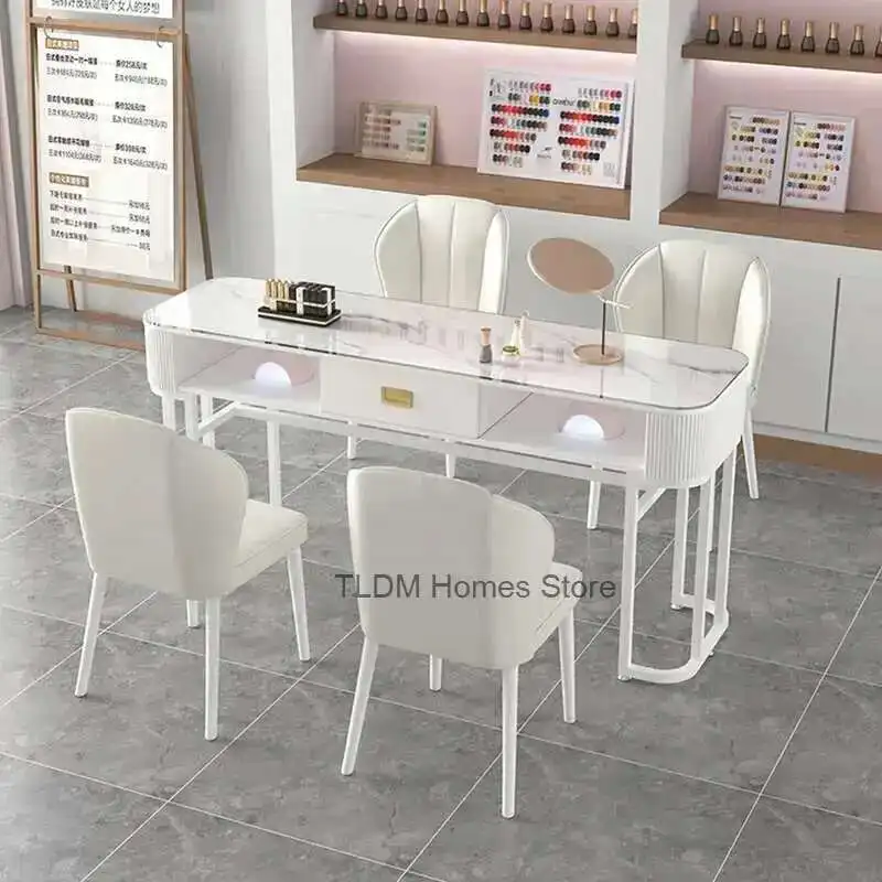 

Corner Tables Nail Salon Furniture Desk Pedicure Nails Professional Table Makeup Organizer Manicure mesas de manicura nail desk