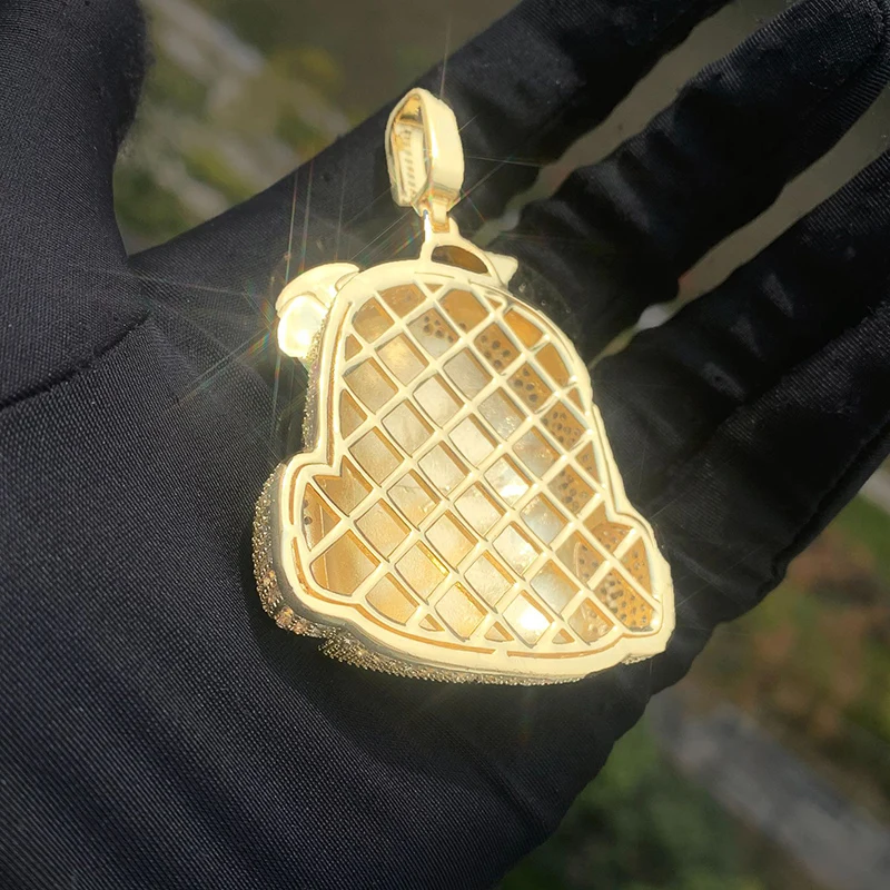 Hip Hop 5A+ CZ Stone Bling Iced Out MONEY Bag TRAP Pendant Necklace for Men Rapper Jewelry Gold Silver Color