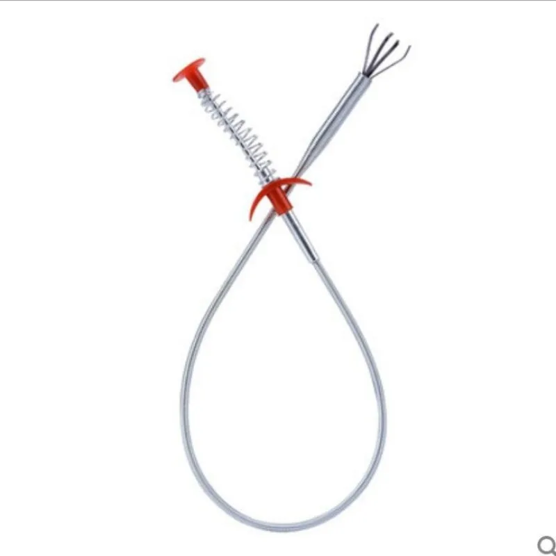 60/90cm Flexible Grabber Claw Pick Up Reacher Bendable Hose Hair Drain Clog Remover Tool for Litter Sink Drain Toilet