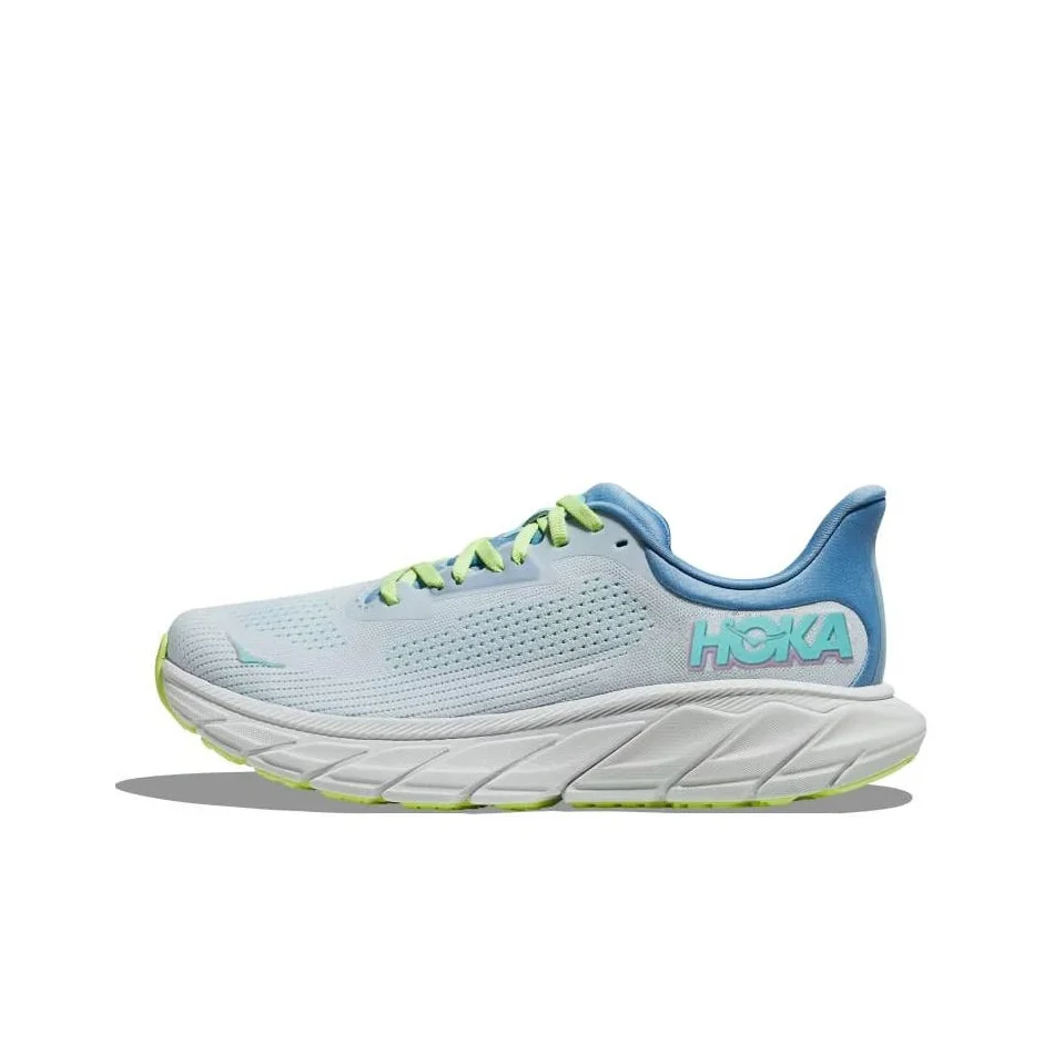 

HOKA ONE ONE Arahi 7 Cushioning, Wear Resistant Low top Trail Running Casual Running Shoes Women's White Blue 1147890-ISK