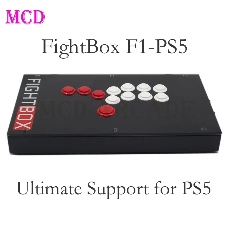 Style Arcade Joystick Fight Stick Game Controller For PS5/XBOX/NS/MORE Sanwa OBSF-24 30 All Buttons White Fightbox