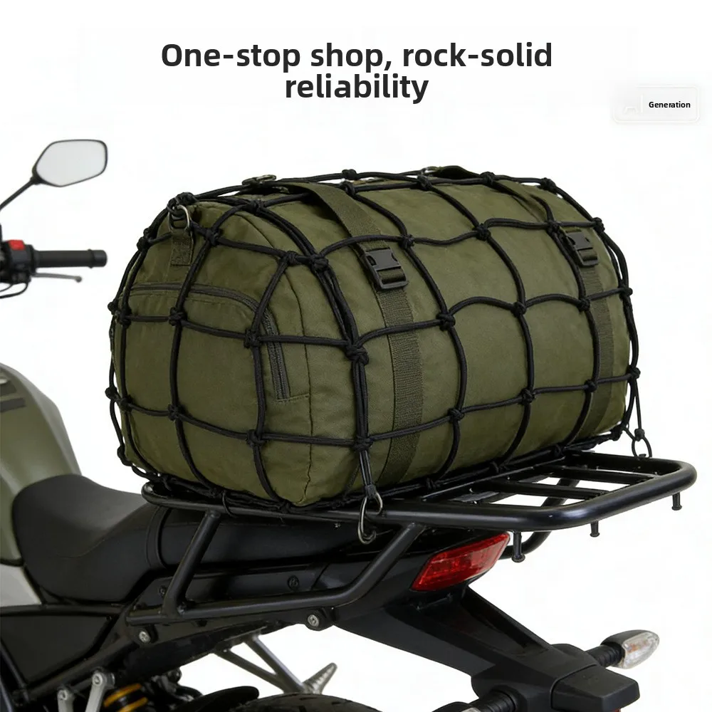 1-10PCS Multipurpose Elastic Bike Cargo Net Stretchable Mesh for Helmet Jacket Rack Tank Storage Mountain Travel Accessories