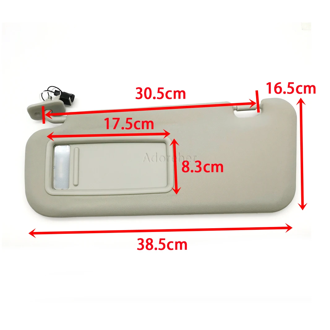 Left Side Sun Visor for Mazda 3 Mazda CX-9 2010-2013 For Mazda 6 GH 2009 BBM2-69-320C-75 Gray Color