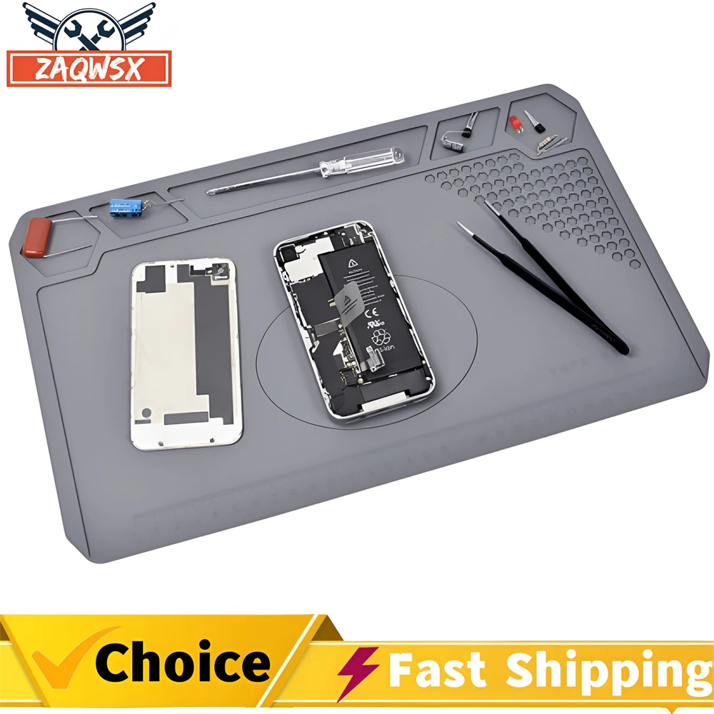 

ESD Welding Mat with Magnetic Heat Insulation Working Pad Silicone Soldering Mat Soldering Work Station Pad for Phone Welding