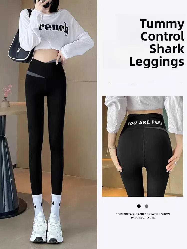 

High Waist Slimming Fitn Pants Women's Yoga Pants Bla arkskin Bot Autumn Winter Outerwear apely Tummy Control