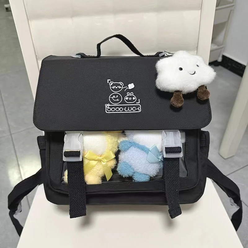 Japanese Y2k Aesthetic Kawaii Backpack Girls Sweet Y2k Aesthetic Chic Ita Bags Fashion Women Transparent Ins Students Schoolbags