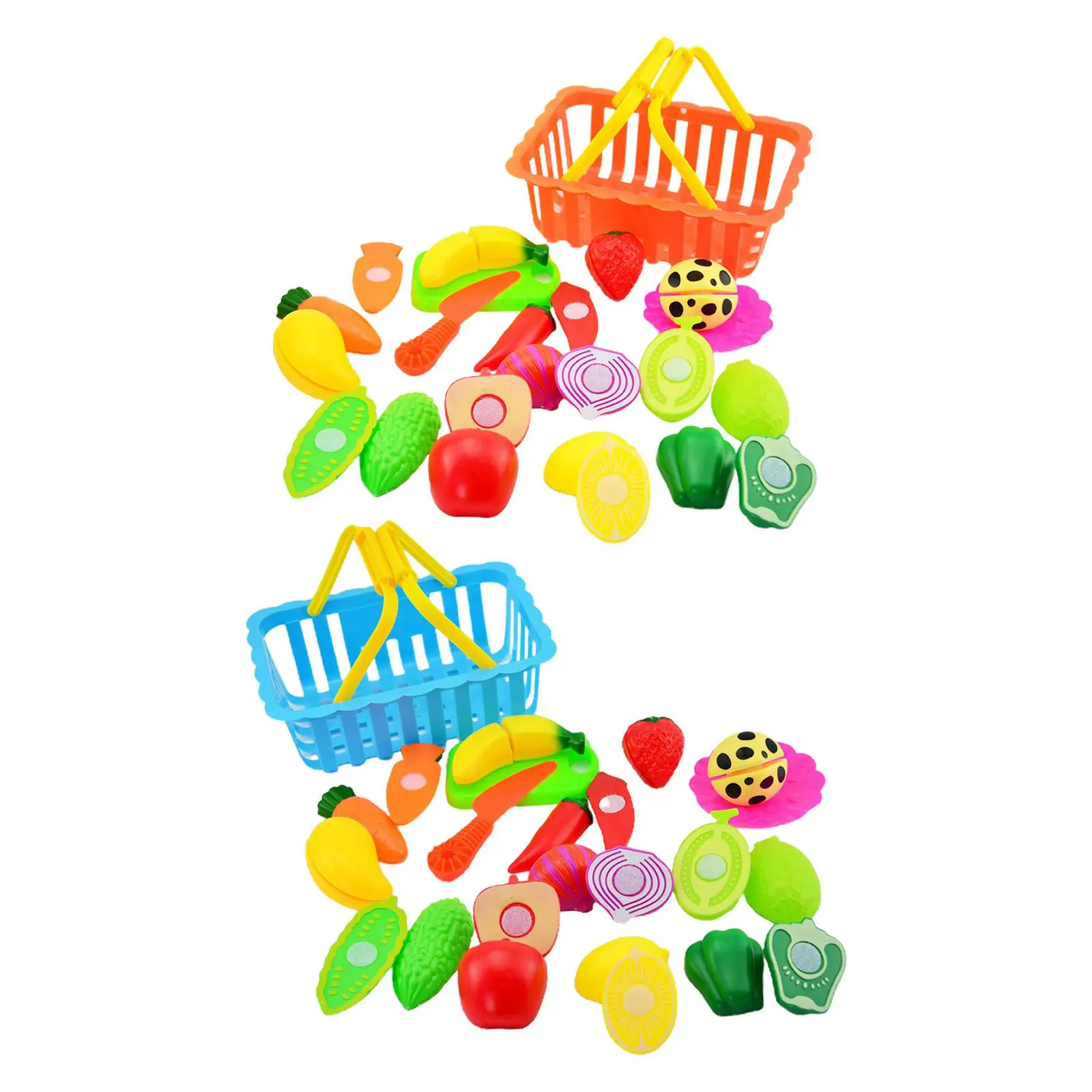 

16Pcs Pretend Vegetables Fruits Family Playset Montessori Toys