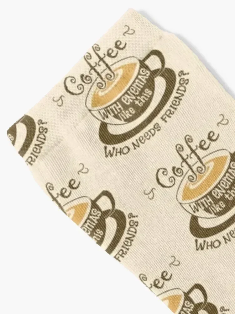 Coffee Enema Funny Friends Quote Socks Antiskid soccer cool snow cartoon Socks Female Men's