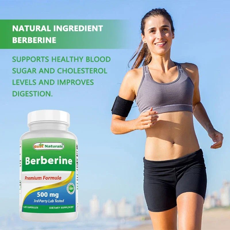 Best Naturals Berberine 500 mg 120 Capsules - Supports Immune, Cardiovascular and GI Function