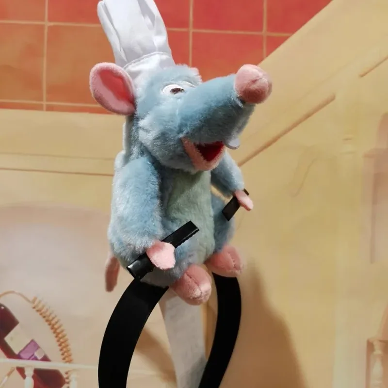 Épingle à cheveux à larges bords pour filles, bandeau de sauna au beurre en peluche de dessin animé Disney Ratatouille, coiffure photo française, cadeaux créatifs, nouveau