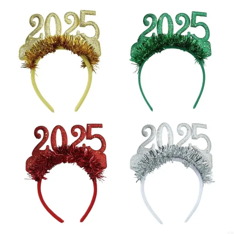 

N7YF Seasonal Sequined Headband New Year Eve Party Glittering Hairhoop Party Decors