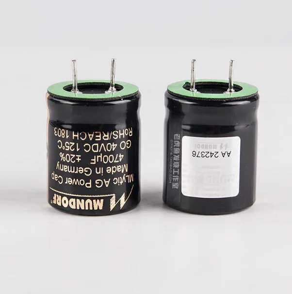 1pcs original Germany Mundorf MLytic AG series Audio Grade Power Cap Glue-On 2Pin Filter capacitor free shipping