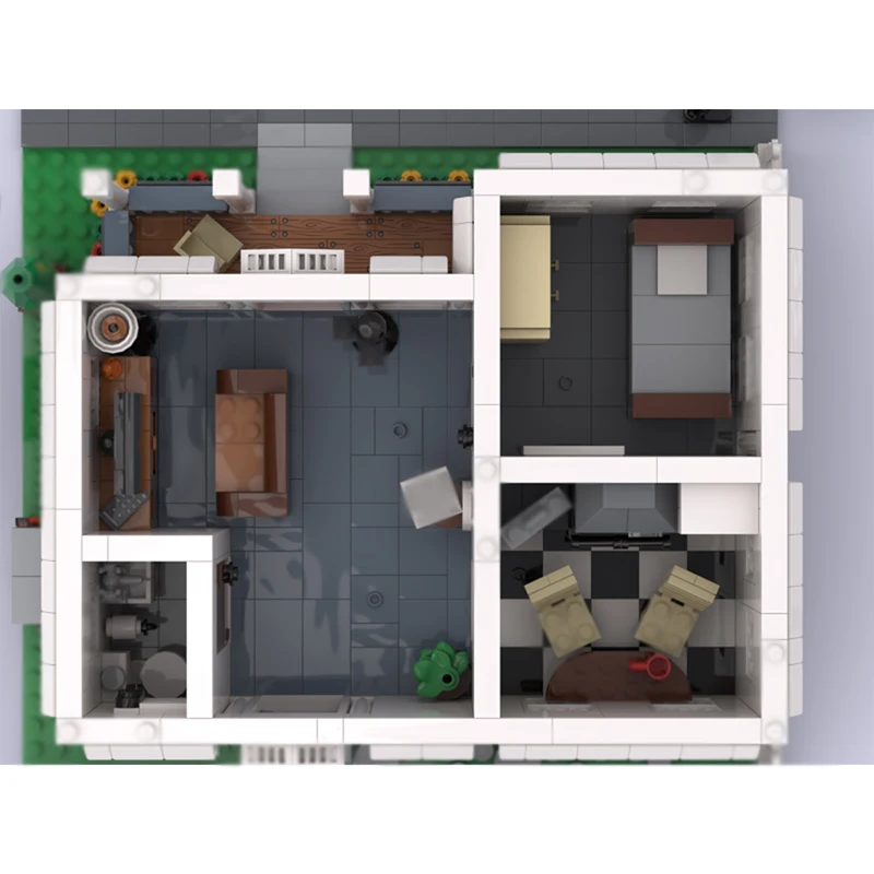 Ville rue vue modèle MOC briques de construction ville maison résidentielle technologie modulaire cadeaux vacances assembler enfants jouets costume