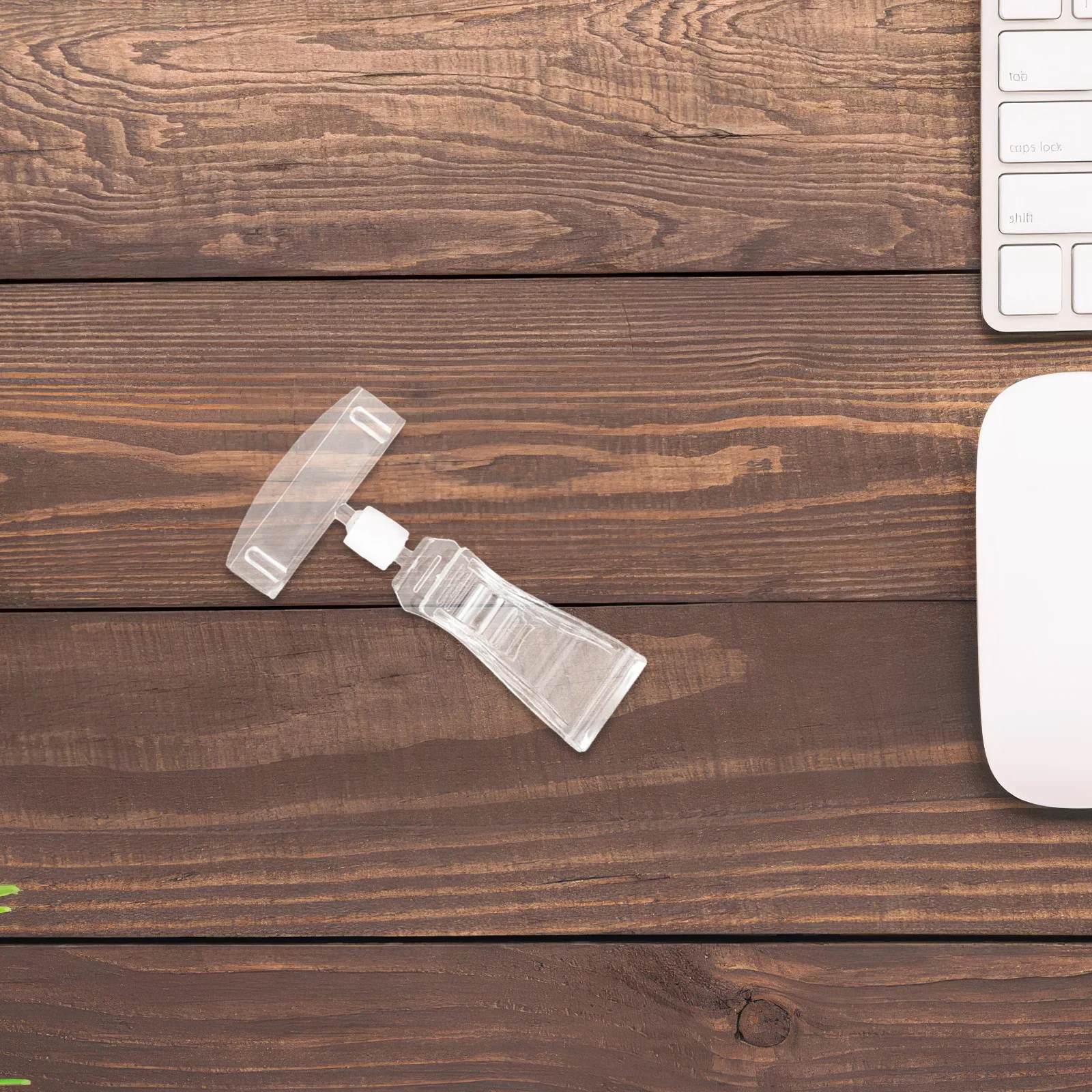 

20Pcs Clear Price Tag Holder Clip Rotatable Material Display Sign Clamps for Supermarket Clothing Store Shelf Basket