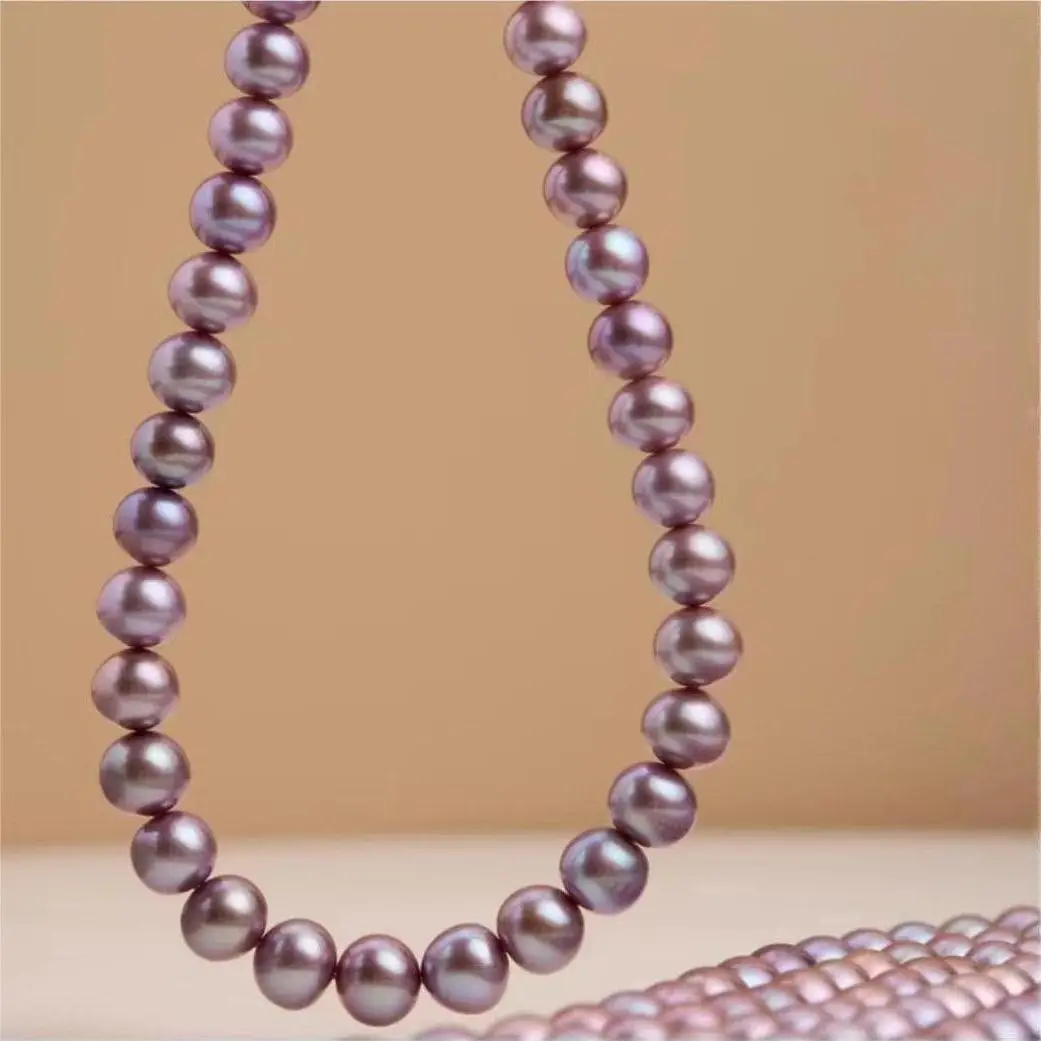 

Mix Color Hand Knitting 100% Natural Freshwater 4A Pearls 11-12mm Round Pearl Strands Necklace