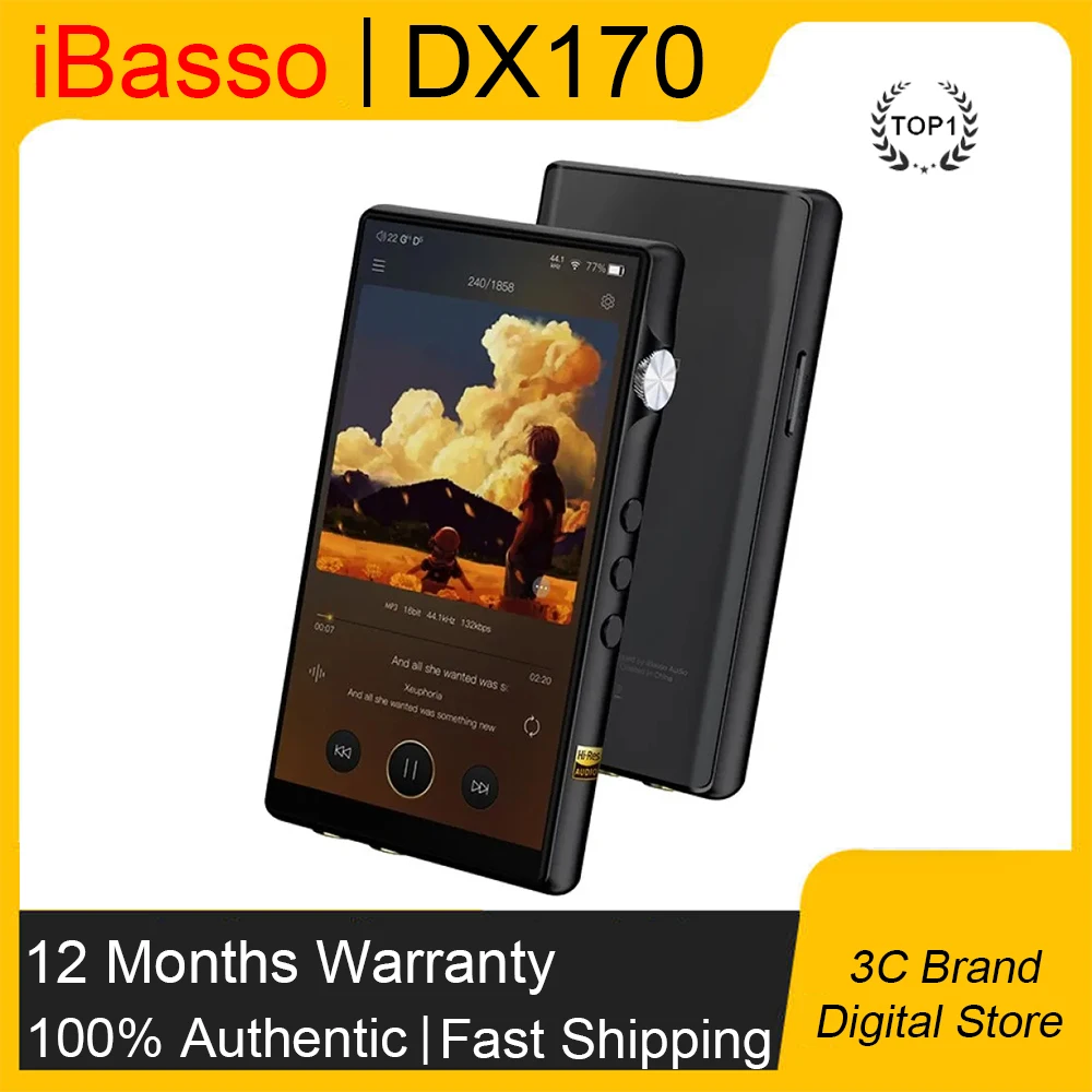 Original iBasso DX170 HiFi Digital Audio Player 2G+32G MP3 Players Lossless Music Player Bluetooth WiFi Android 11 OS